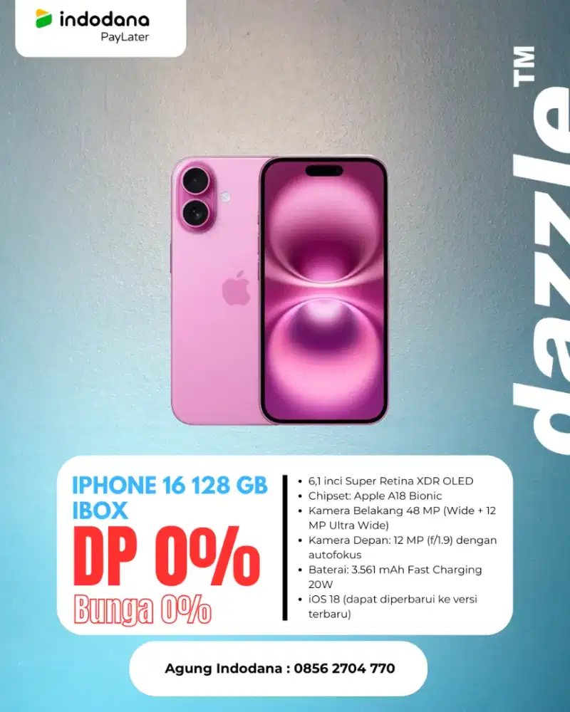 IPHONE 16 128 GB [ Bisa Cicilan & Tukar Tambah ]