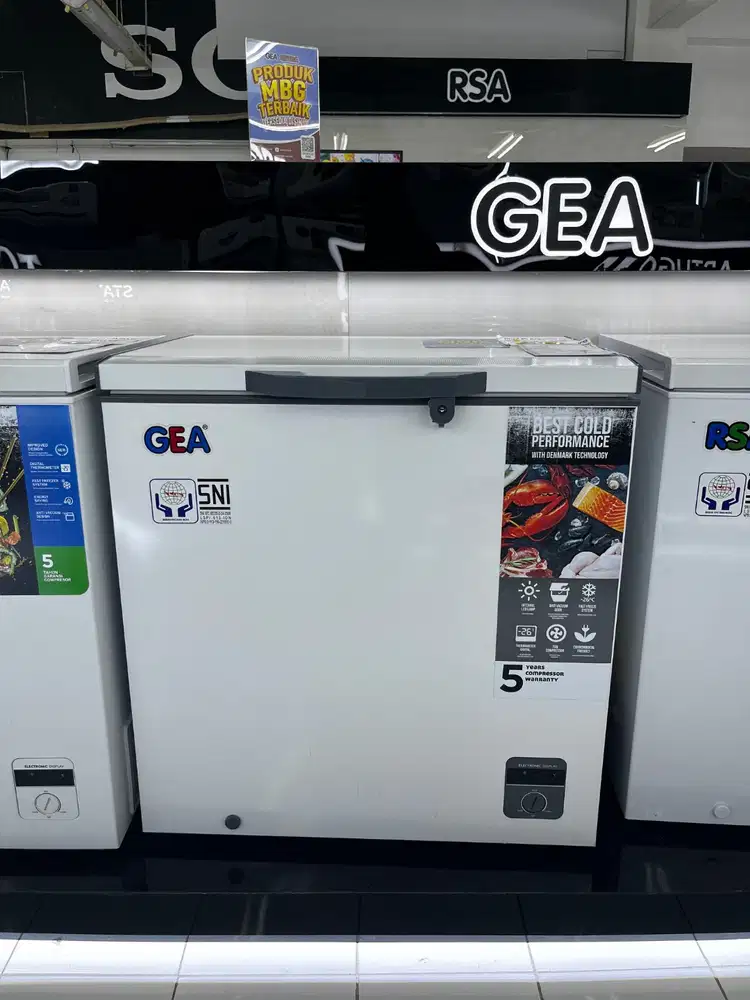 KREDIT FREEZER GEA 200L TANPA DP! BUNGA 0% FREE 1 CICILAN