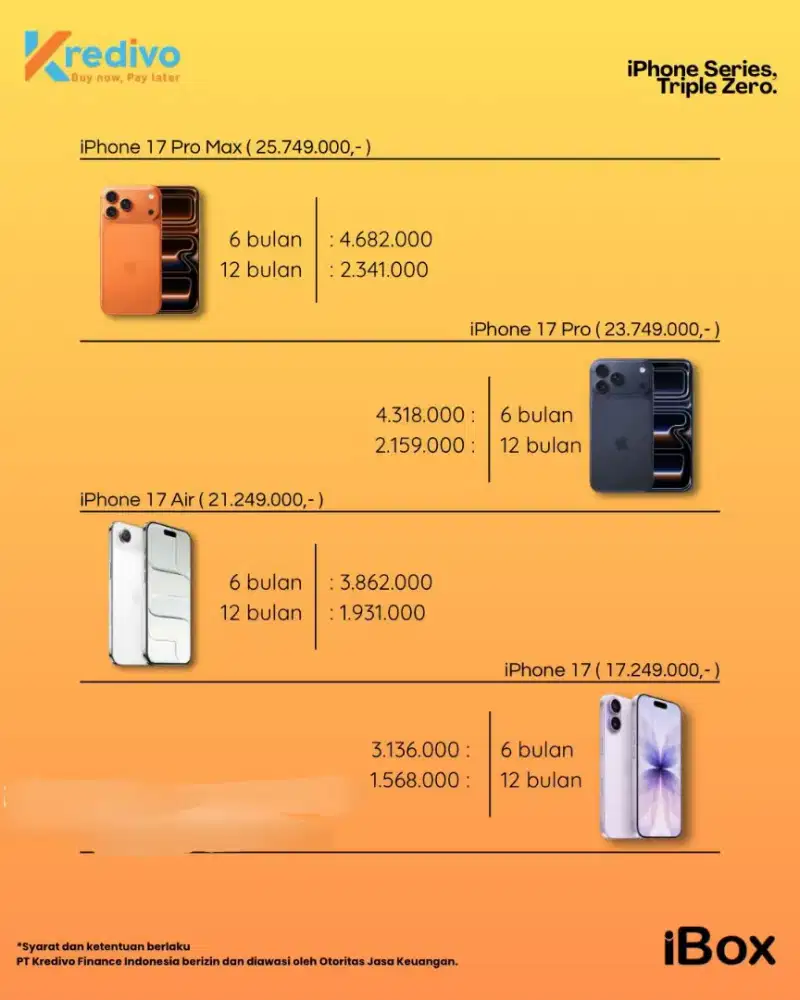 IPHONE CASH DAN KREDIT