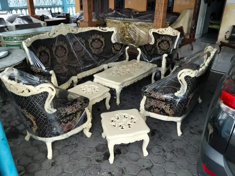 kursi tamu jati Jepara asli royal bengkok