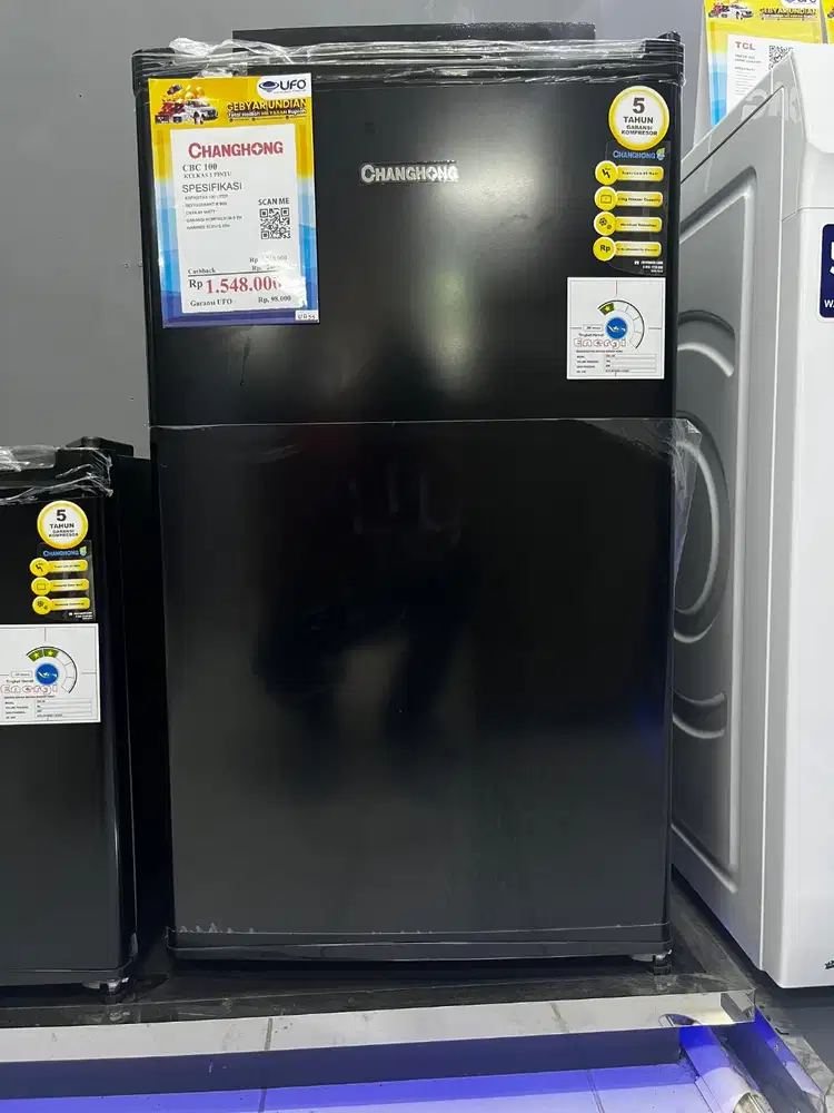 KREDIT KULKAS CHANGHONG 1 PINTU 100L TANPA DP! BUNGA 0% FREE 1 CICILAN