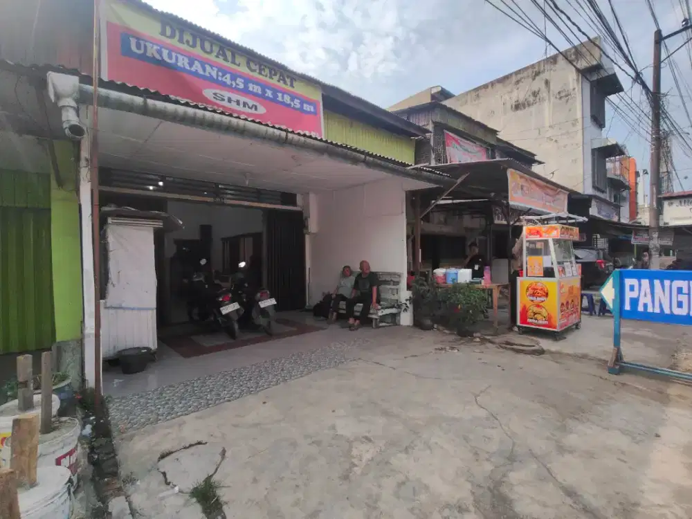 Dijual ruko 2 lantai tempat usaha pinggir jalan simpang sunggal