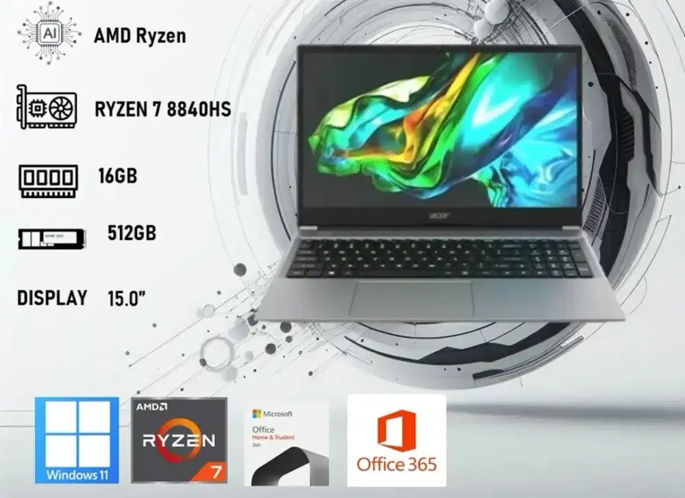 Promo Ramadhan Laptop Acer aaspire Lite Ryzen 7 d KLA Komputer Mataram