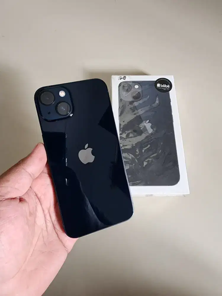 iPhone 13 128gb iBox SA/A Hitam Resmi Indo Fullset Normal Murah