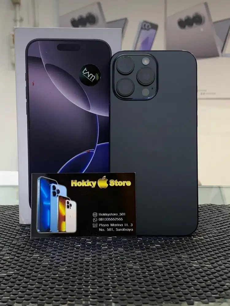 Iphone 16promax/512gb Black titanium garansi ibox juli 2026 bh 96%
