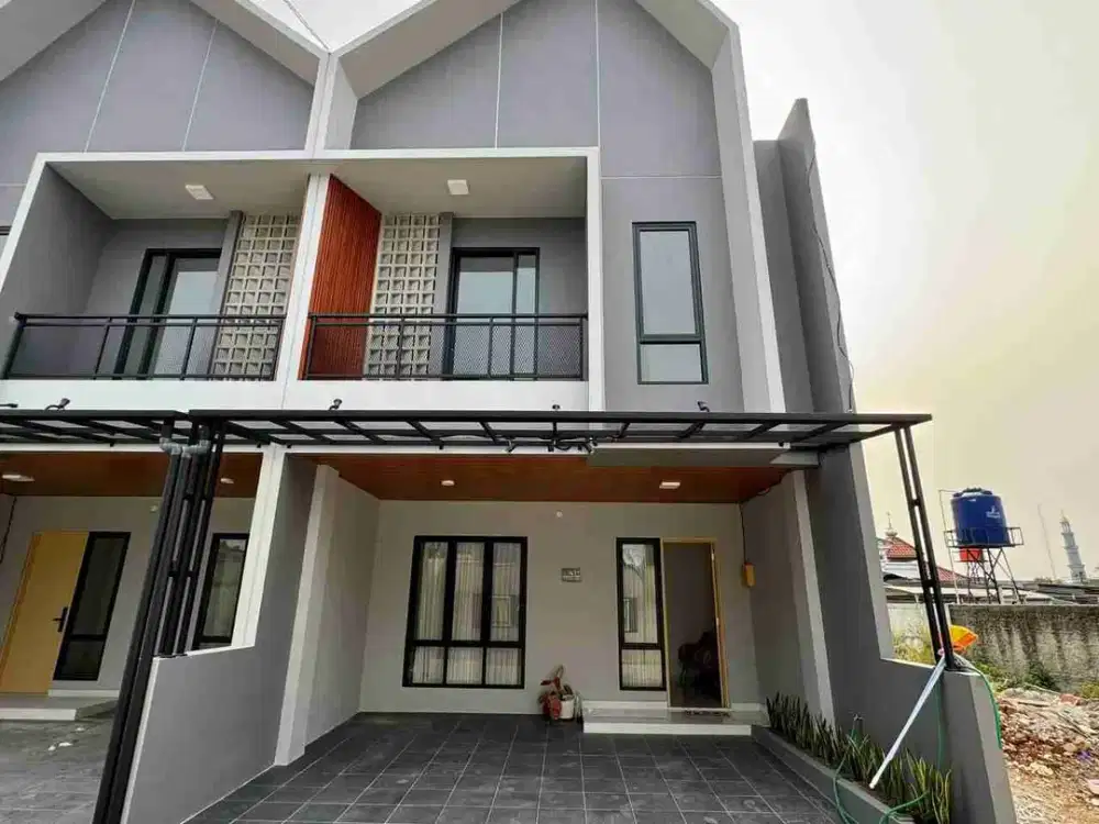 Rumah Scandinavian Samping Masjid Kubah Mas Meruyung Limo Depok