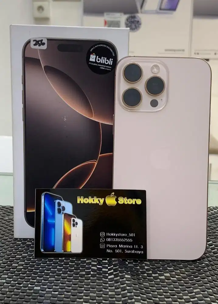 Iphone 16promax/256gb Desert titanium garansi resmi April 2026 bh 98%