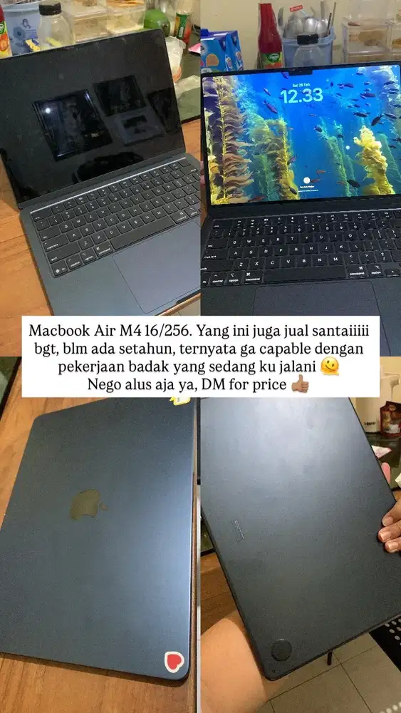 Macbook air M4 16/256 13” midnight grey