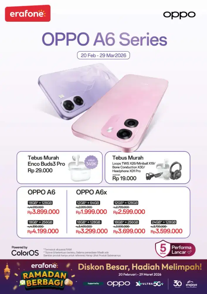 oppo A6 series 128 & 256