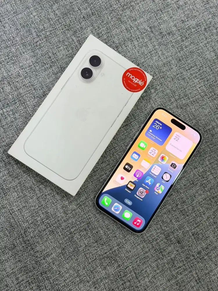 iPhone 16 128gb white ex ibox garansi on