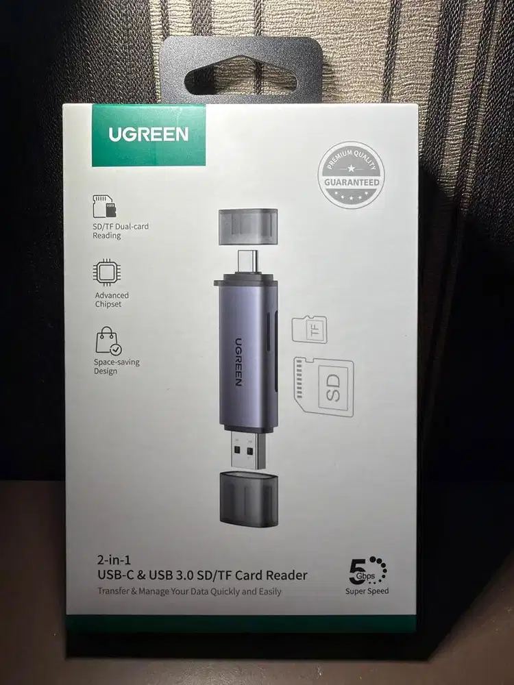 UGREEN 2-in-1 USB-C & USB 3.0 SD/TF Card Reader