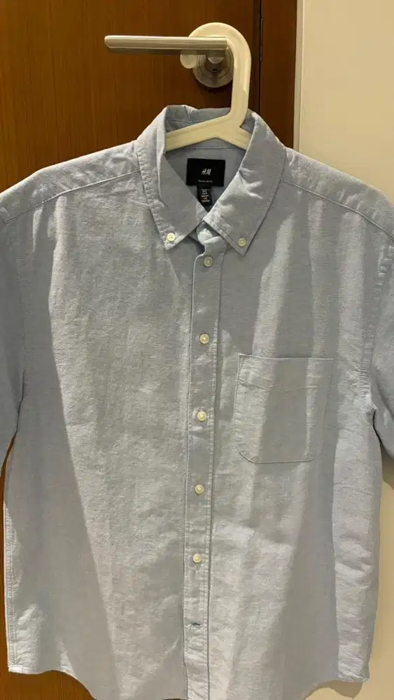 H&M kemaja biru new