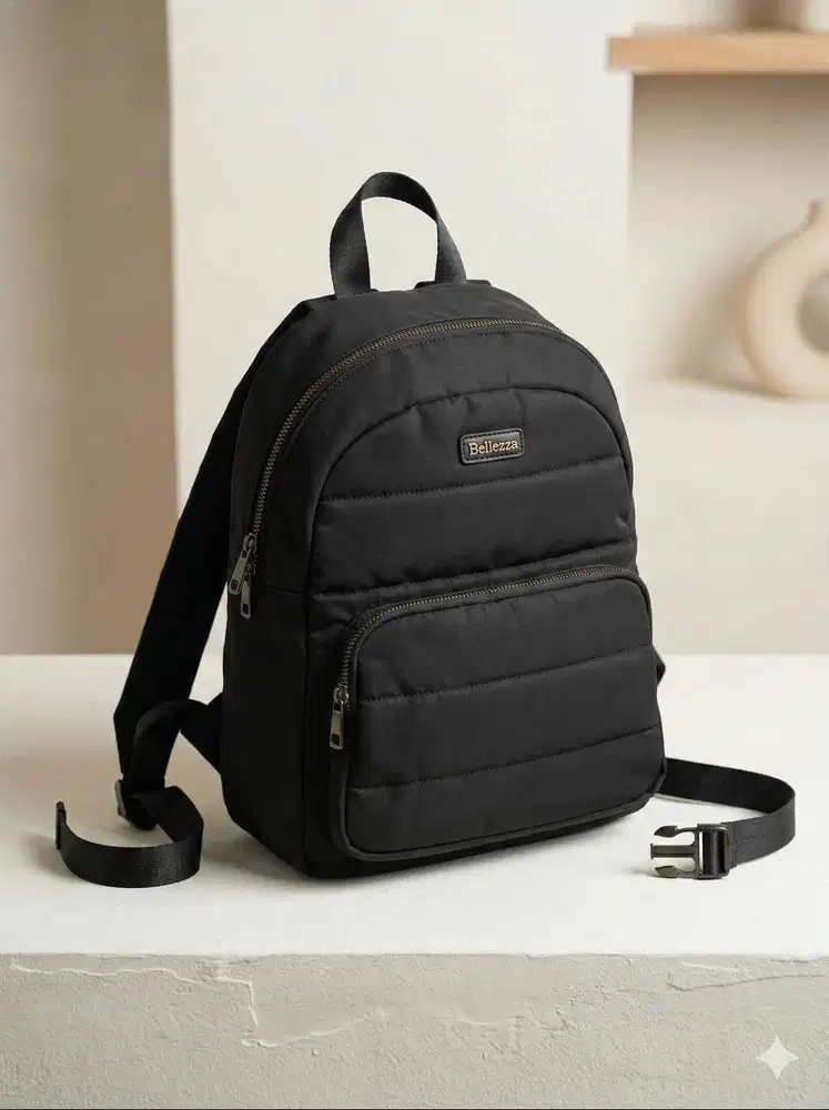[GRATIS] Tas Backpack Bellezza Hitam - Berkah Ramadhan
