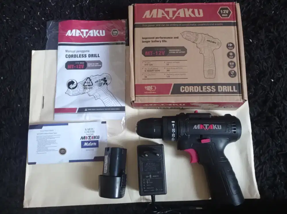 Mesin Bor / Cordless Drill merk Mataku