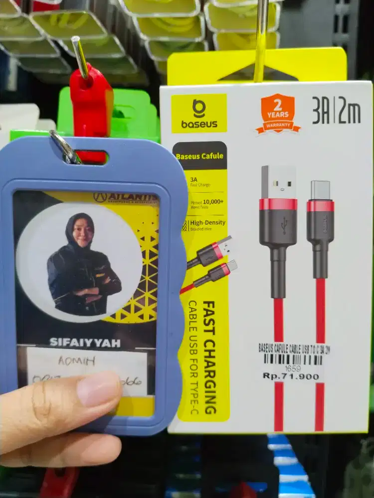 BASEUS CAFULE CABLE USB TO C 3A 2M | ATLANTIS DAHSYAT