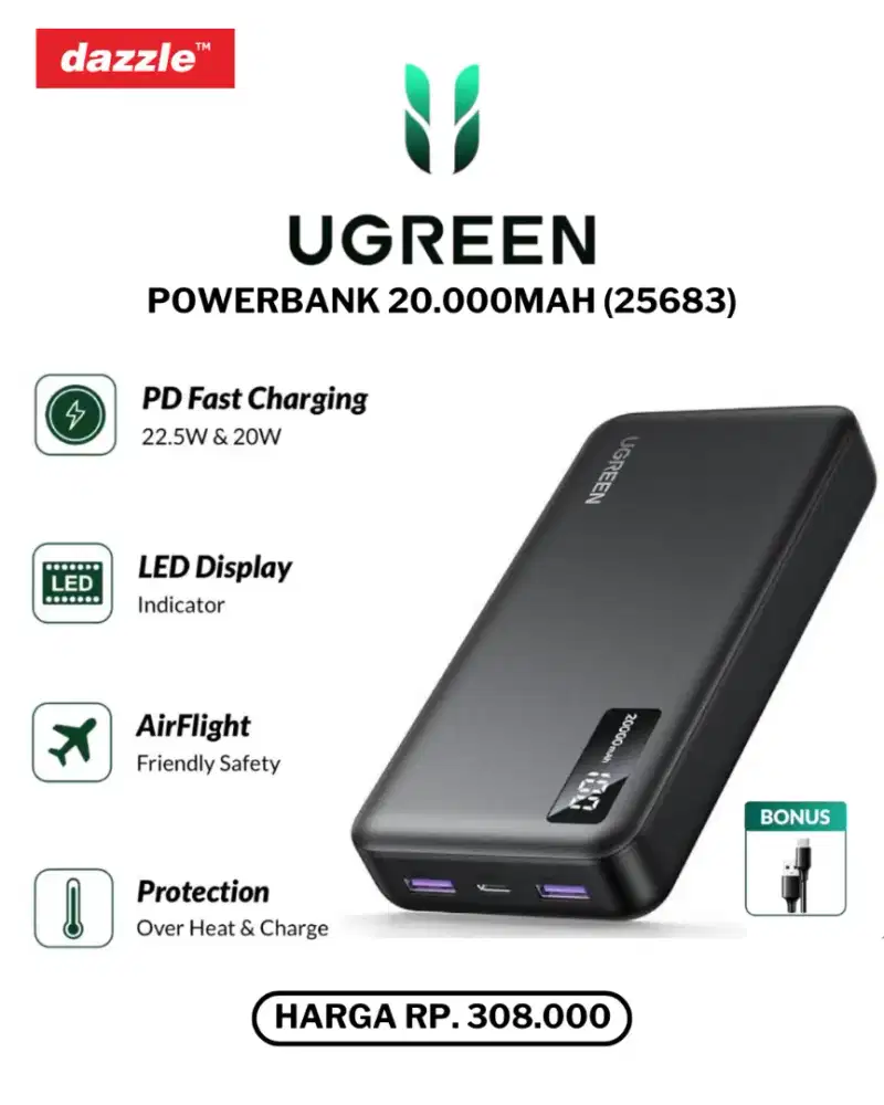 UGREEN POWERBANK 20.000MAH (25683)
