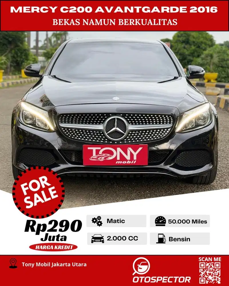 Mercedes Benz C200 W205 Avantgarde 2016 Hitam