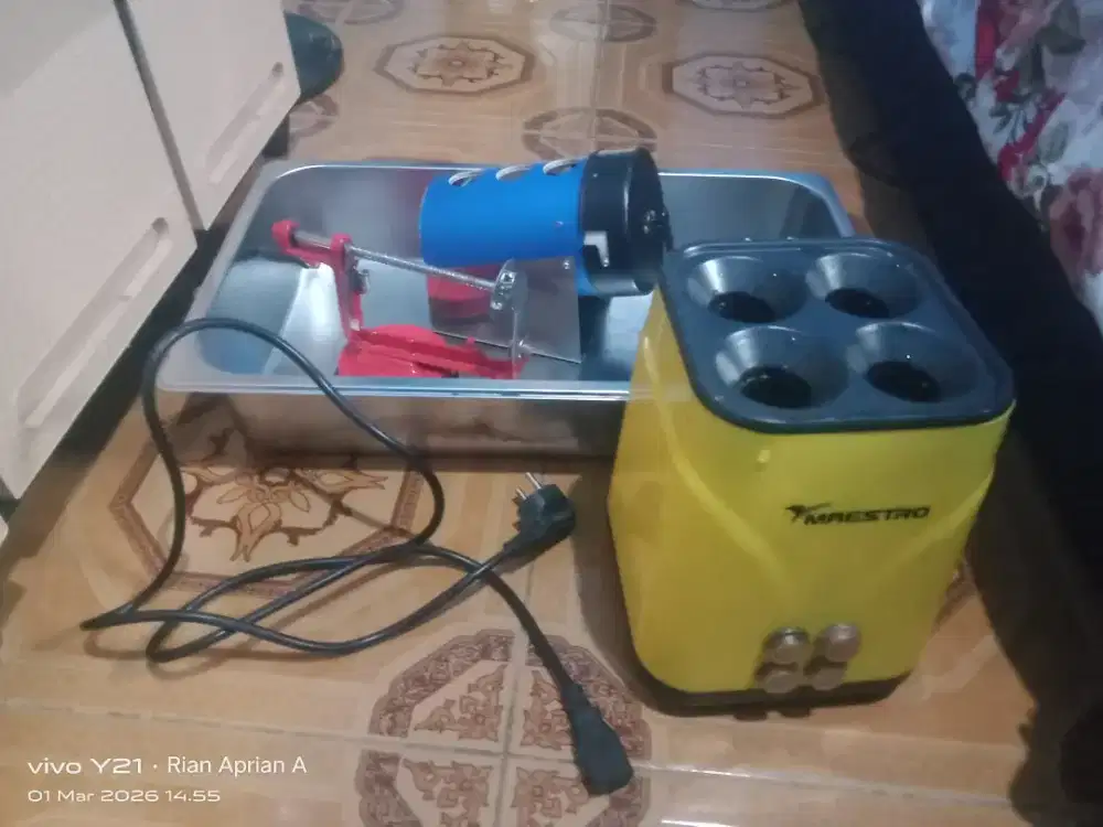 Jual panci pengorengat, alat ulir kentang dan mesin sostel