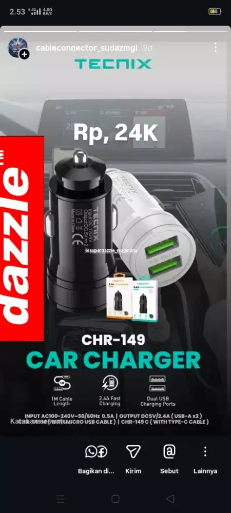 Saver Tecnix chr 149m 2,4A