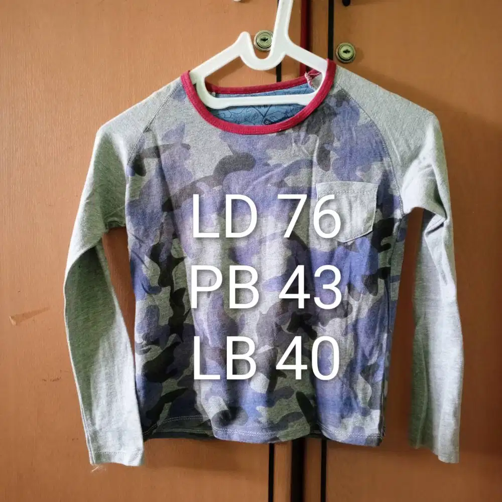 Kaos atasan lengan panjang utk anak laki-laki