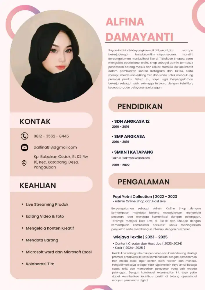 Host Live, Content Creator, Admin E-commerce