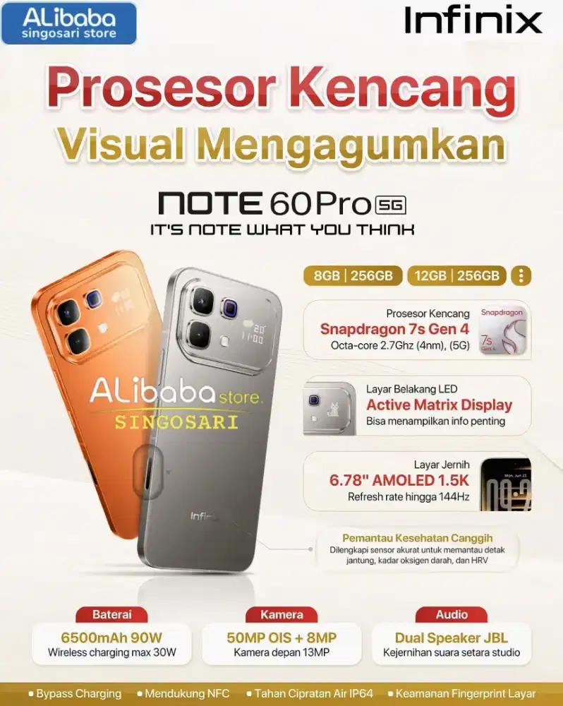 [OFFICIAL] Infinix Note 60 Pro 5G 12+12/256GB, Baterai 6500mAh!