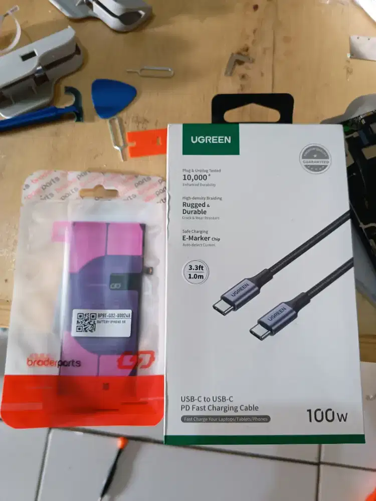 DI JUAL BATERAI IP XR DAN KABEL TYPE C