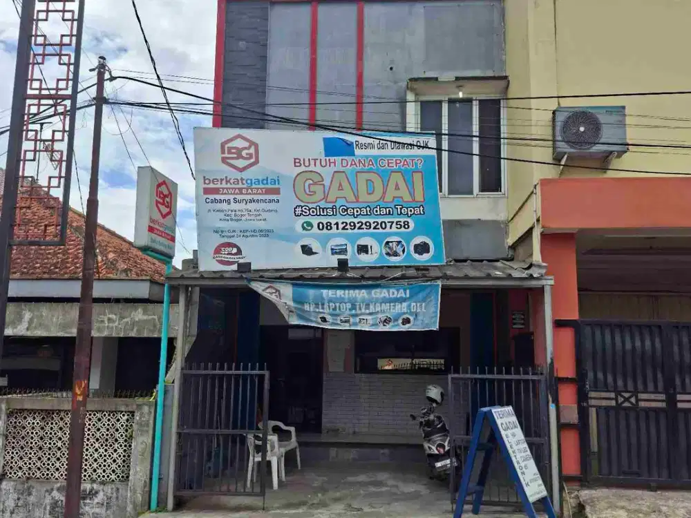 Ruko Ramai Strategis di Kampung Cincau Dekat Suryakencana Bogor