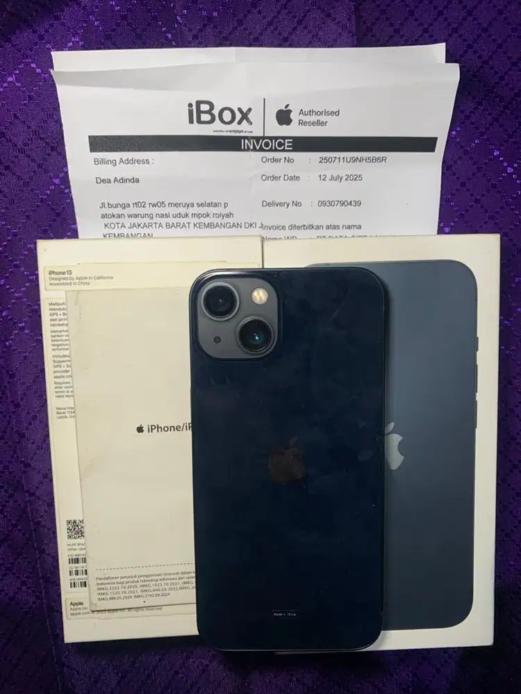 iphone 13 128gb midnight resmi ibox