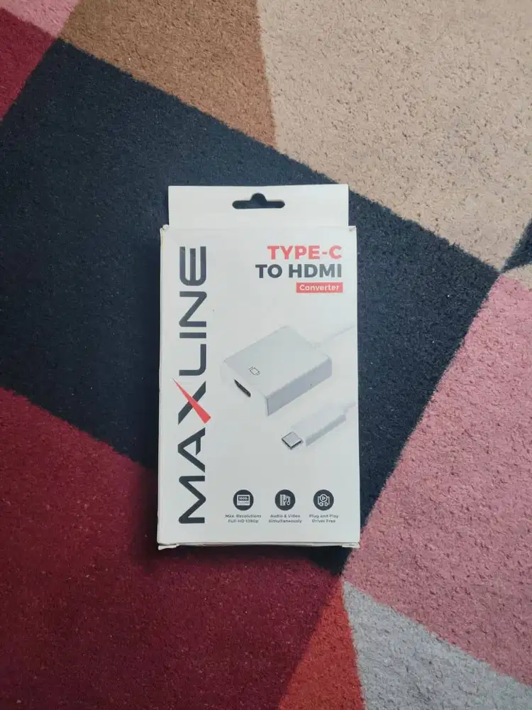 USB Type C to HDMI Converter Adapter Merk Maxline - Baru - GRATIS
