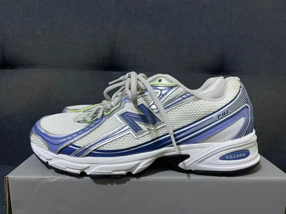 Sepatu New Balance NB 740 Silver Blue Green Stabilo