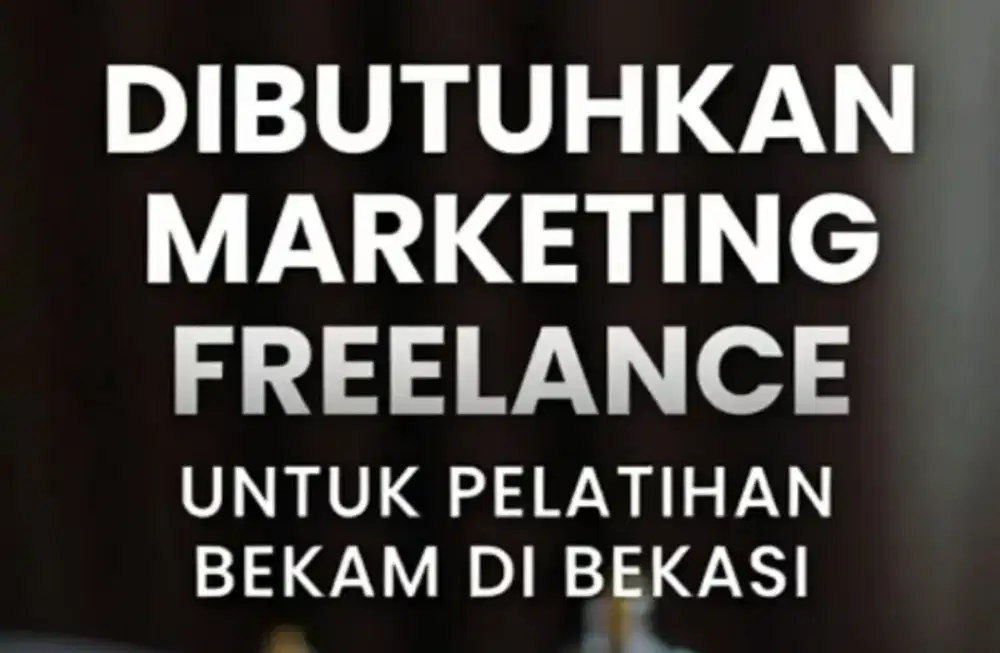Dibutuhkan marketing freelance pelatihan bekam