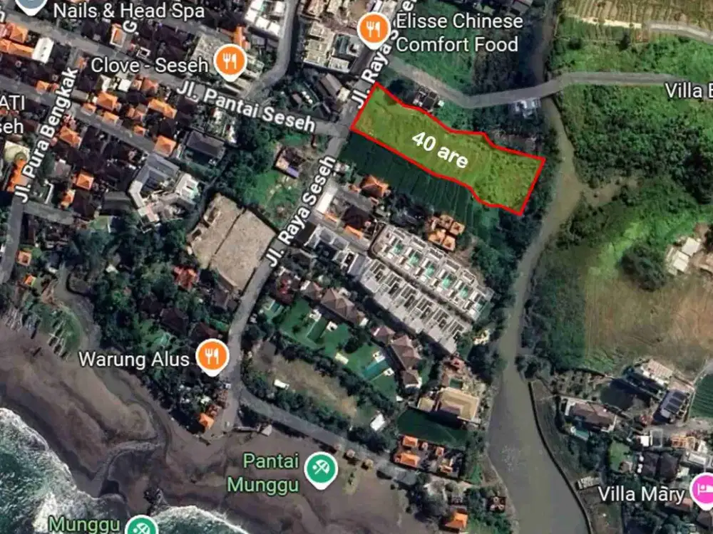 jl pantai seseh!! 40 are di jual / sewa