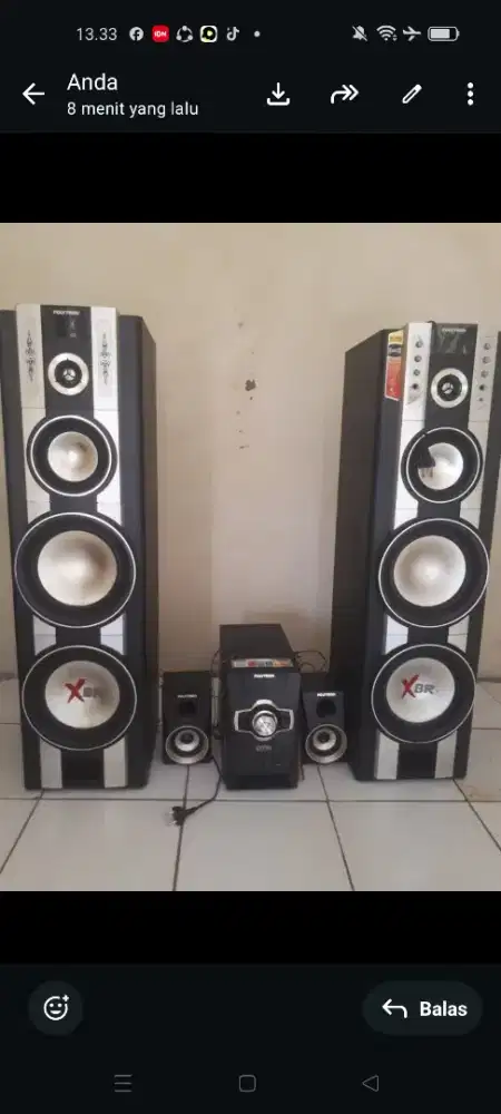 Jual speker aktif kondisi msh bagus merek polytron