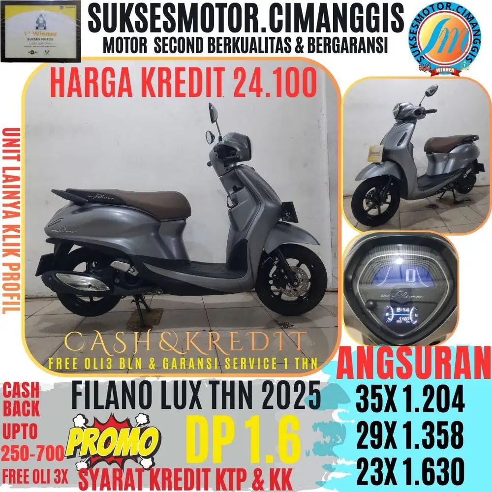 FILANO LUX SUKSESMOTOR DP 1.600 CASHBACKUPTO 7OORIBUAN FREEOLI3X