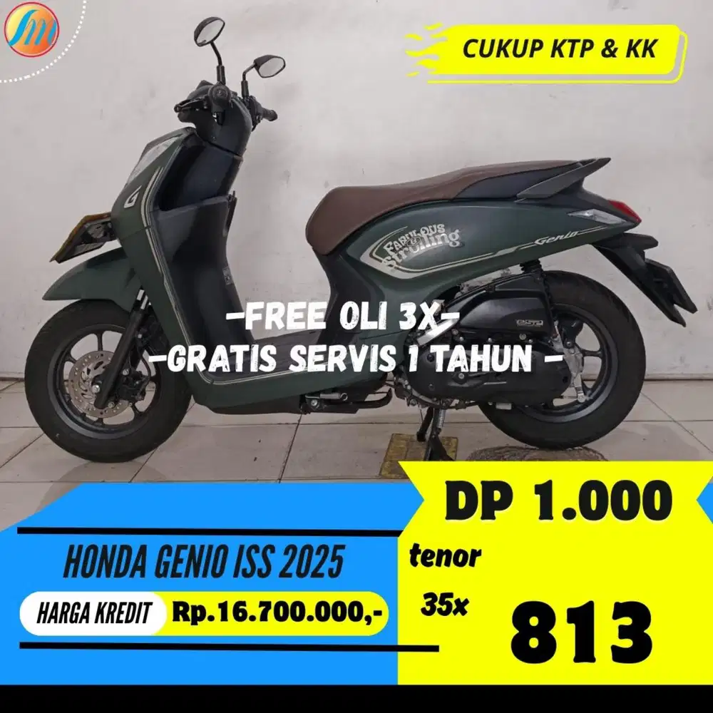 HONDA GENIO ISS 2025 DP CUKUP 1JUTA ANGSURAN RINGAN BERGARANSI KTP+KK