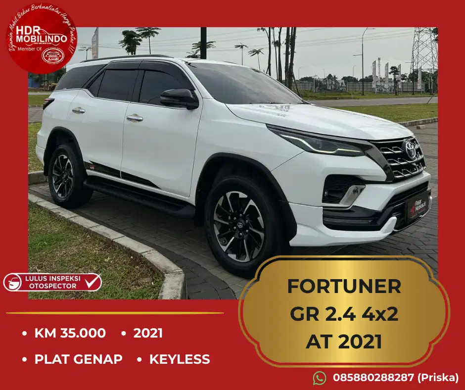 FORTUNER GR 2.4 4x2 AT MATIC 2021 GENAP