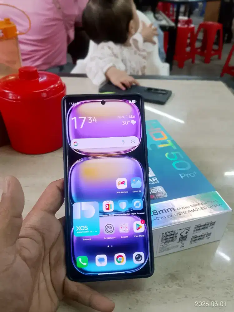 infinix hot 50pro+ 8/256 fullset