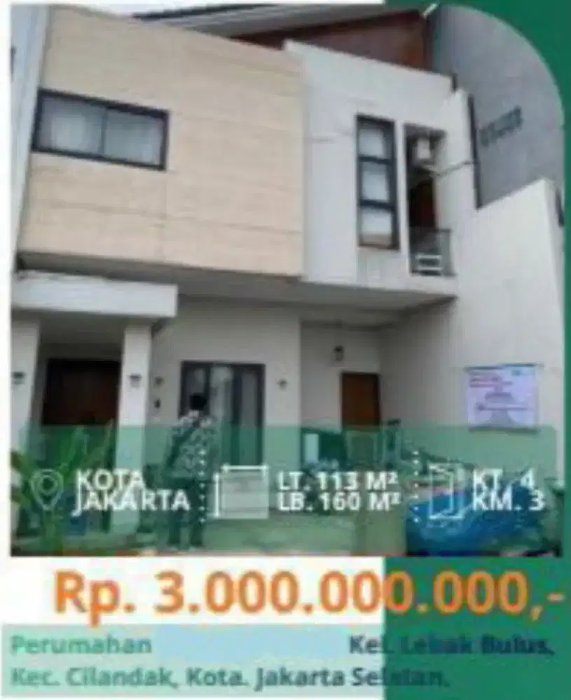 Dijual Rumah Cilandak Lebak Bulus