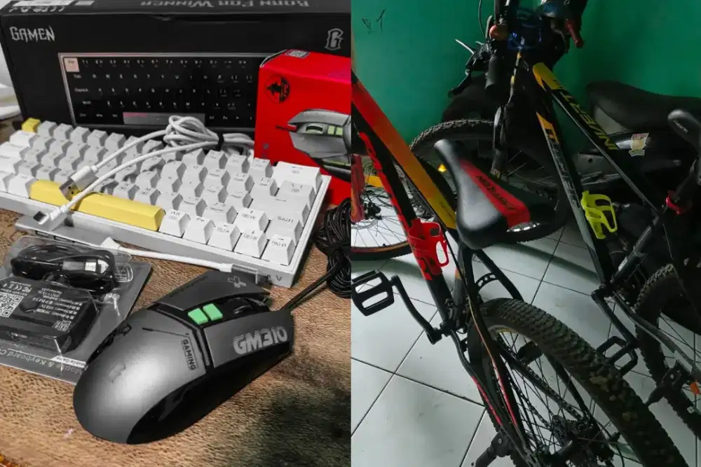 Sepeda gunung 2, keyboard,mouse