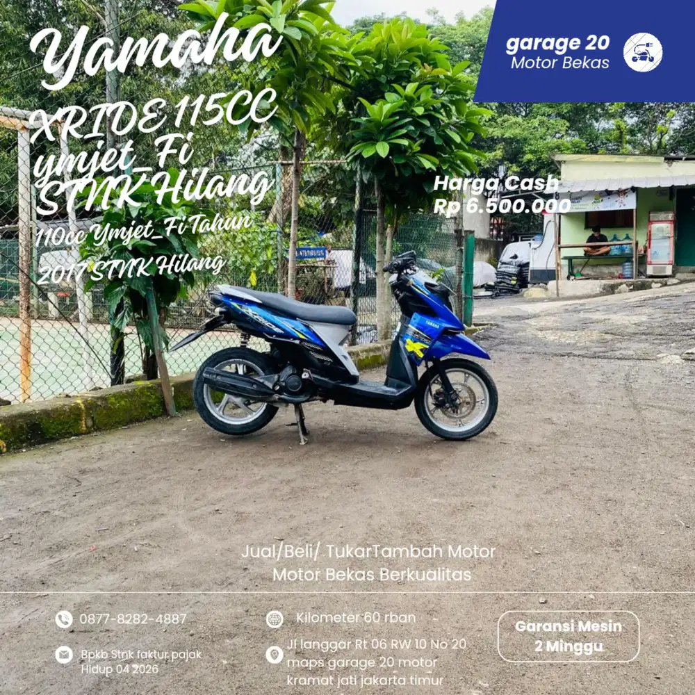 Yamaha X-Ride 115cc Ymjet_Fi STNK Hilang Tahun 2017 Pajak On