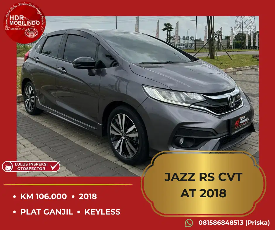 JAZZ RS CVT 2018 AT MATIC GANJIL
