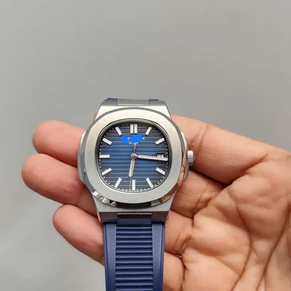 Jam Tangan Pria PP N4utilus blue strap automatic