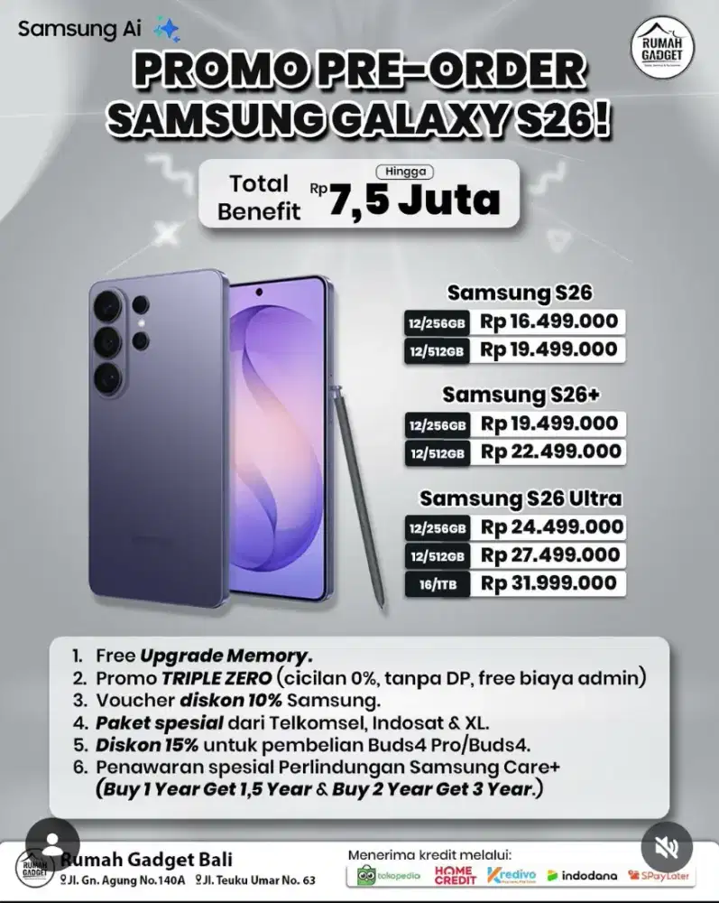 po samsung bisa di kredit