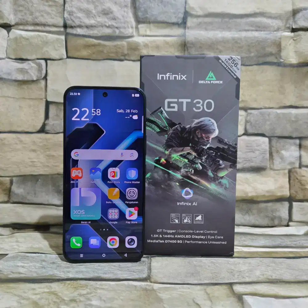 Infinix GT 30 8/256 Blue Fulset segel mulus 98% Garansi panjang