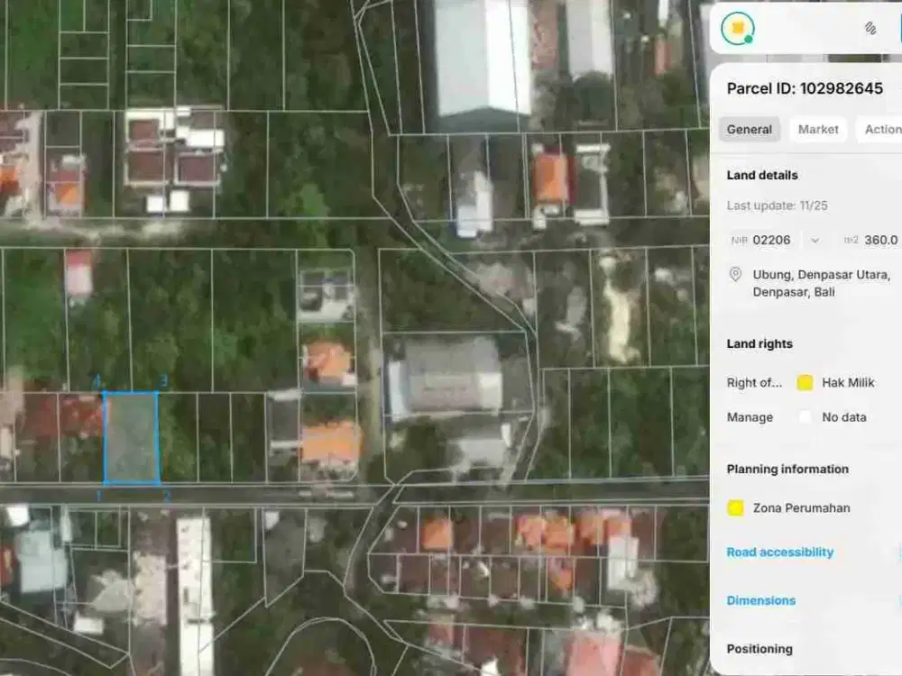 Lahan sewa Gunung catur plot kecil bebas banjir lokasi strategis cocok untuk kost atau usaha zona Perdagangan dan Jasa