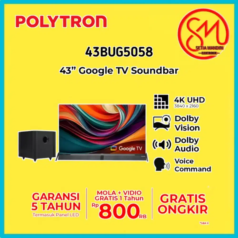 POLYTRON CINEMAX UHD Google TV 43