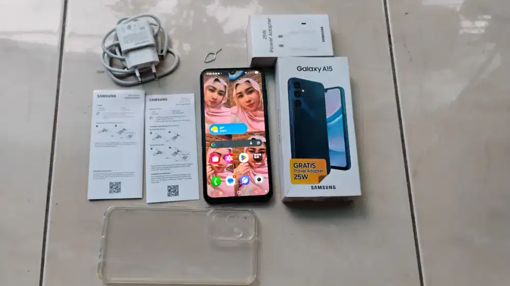 Samsung Galaxy A15 NFC Dualsim 4G RAM 8+8/256GB Biru Lengkap ORI SEIN