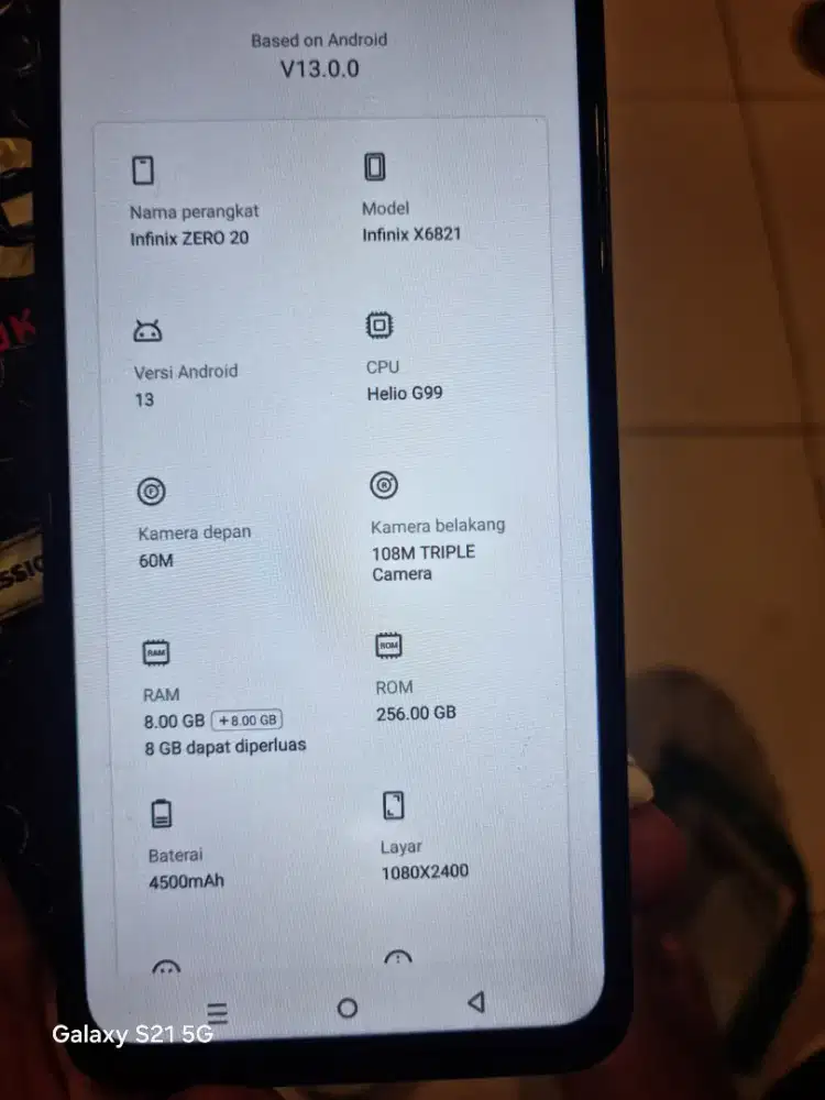 Infinix Zero 20 8+8 internal 256