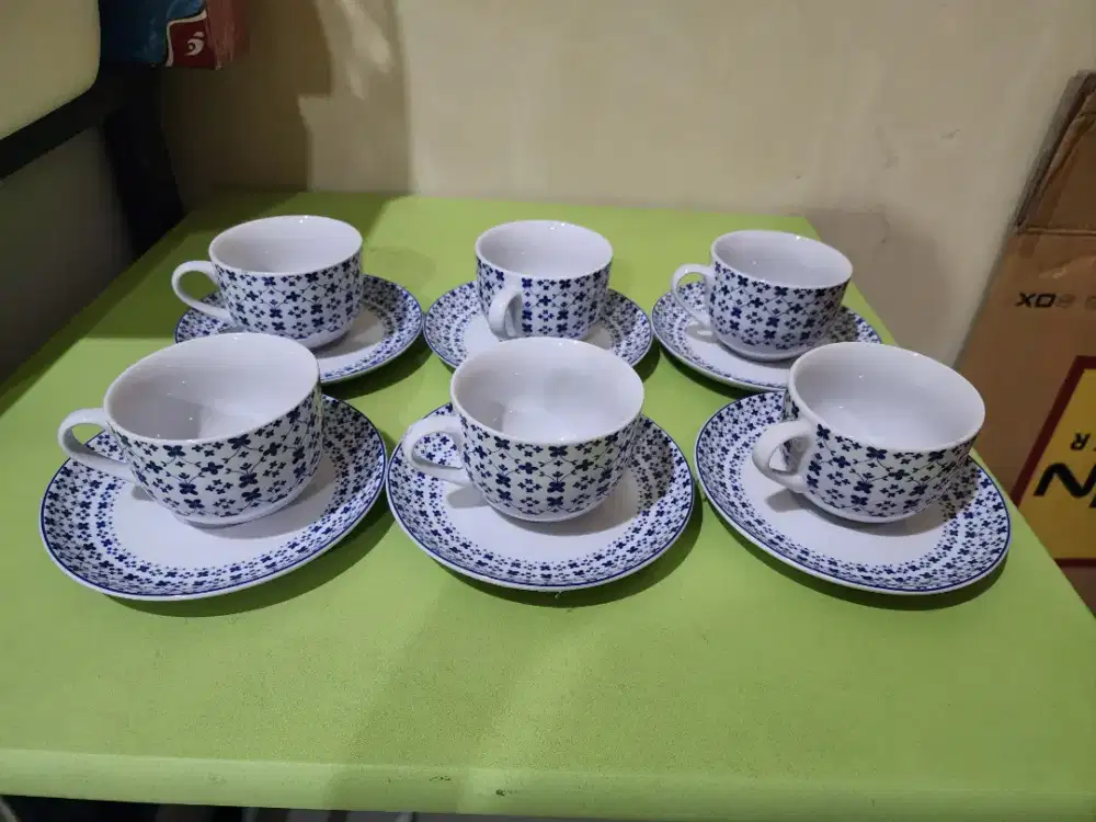 Set Cangkir & Tatakan Porcelain Kopin (6 Pasang)
